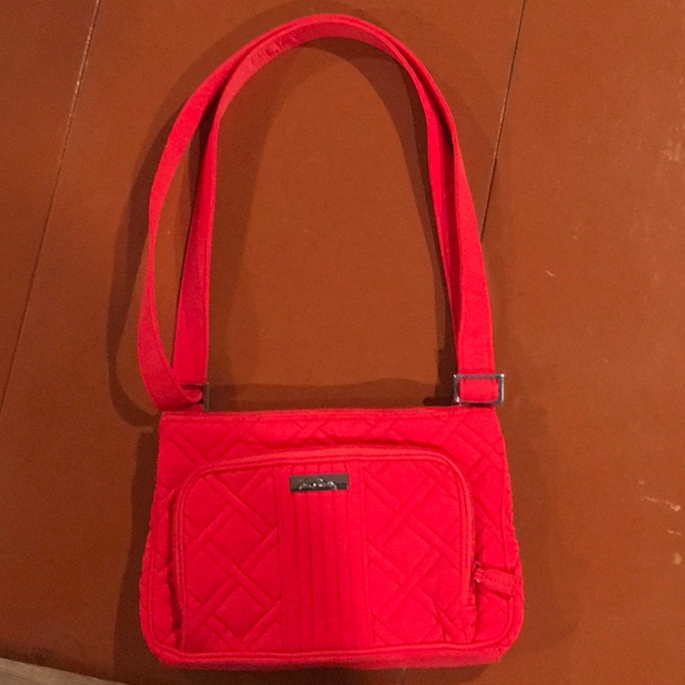 Vera Bradley red quilted crossbody